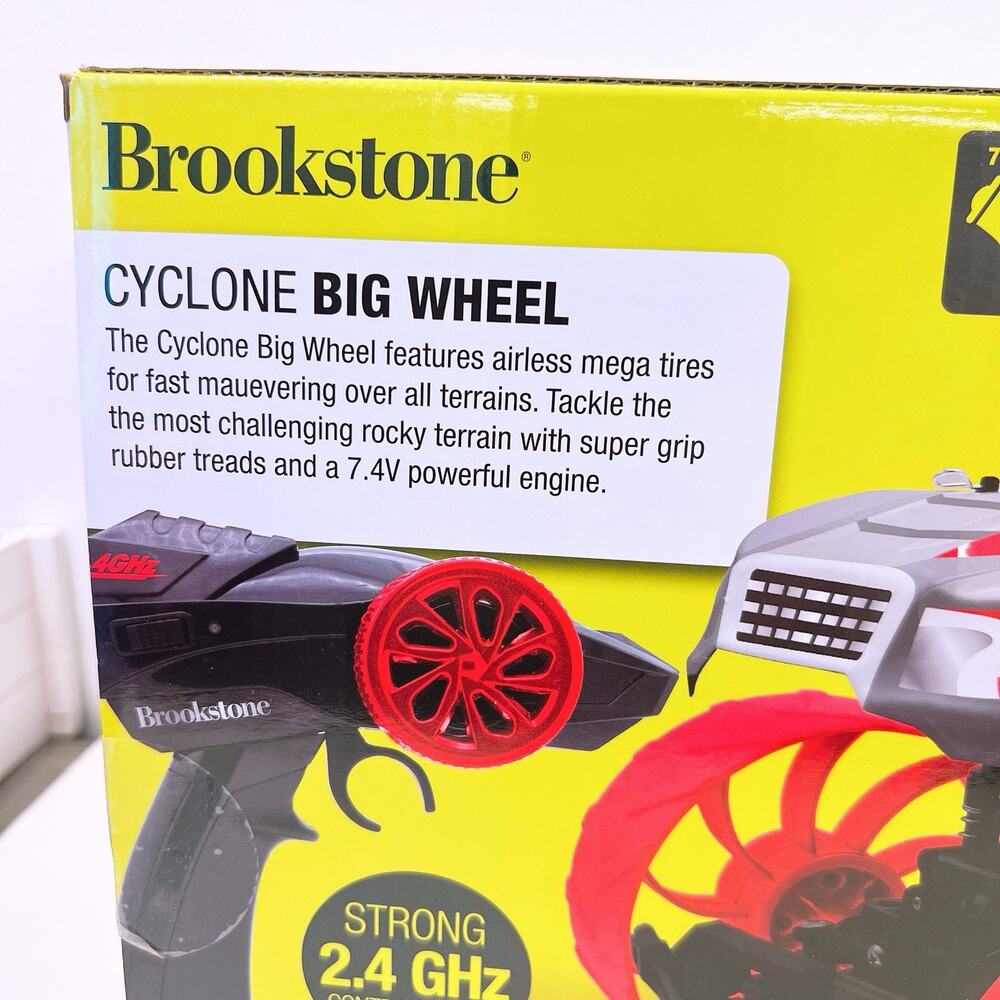 Brookstone Cyclone Big Wheel 7.4V Powerful Engine Terrain RC Remote Control Toy - Picture 9 of 12